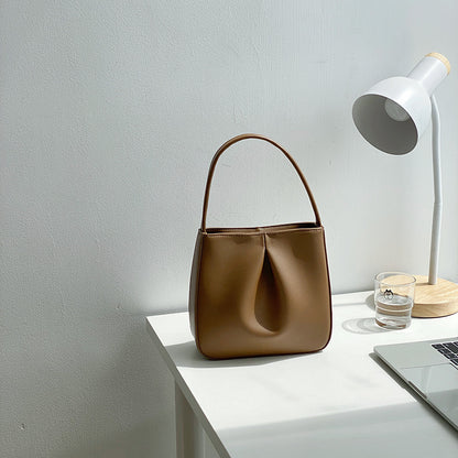 high grade fashion special interest pleated pu retro elegant small handbag