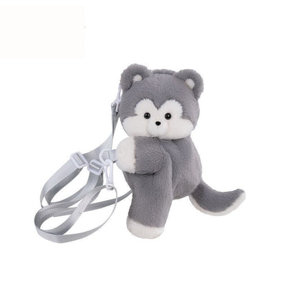 Cute Plush Doll Husky Backpack