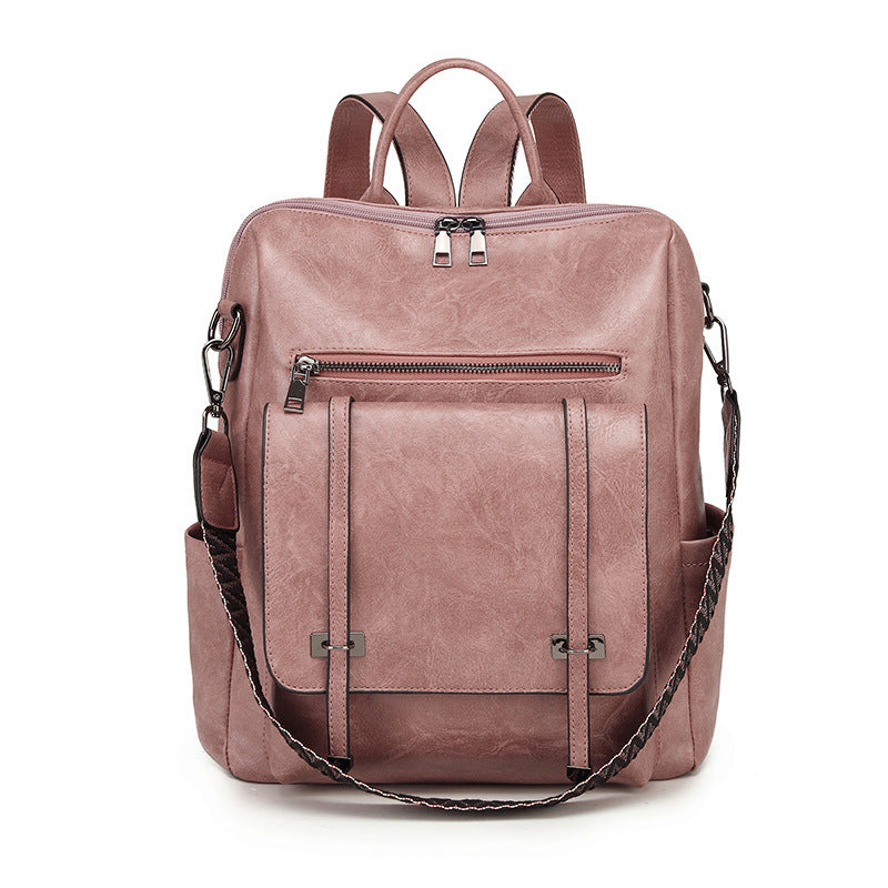 retro womens backpack high grade soft leather