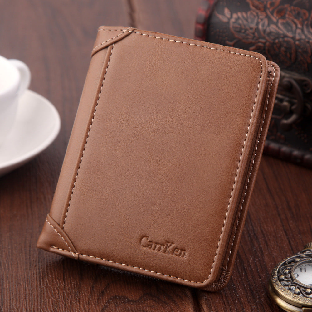 mens wallet short multi card seat button bag