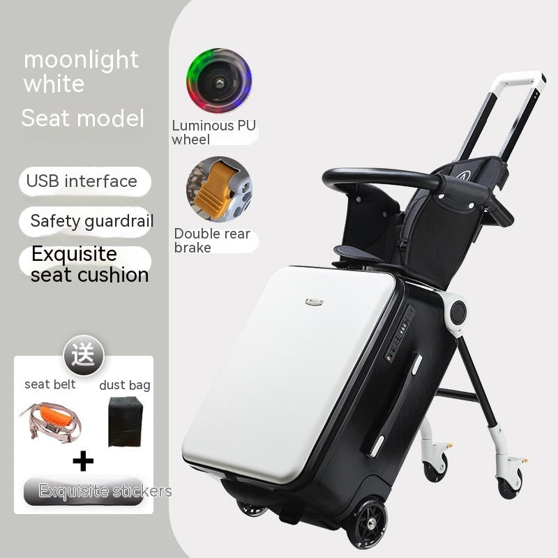 children can sit and ride multifunctional trolley case