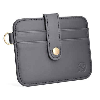 short leather driving id card with pocket wallet