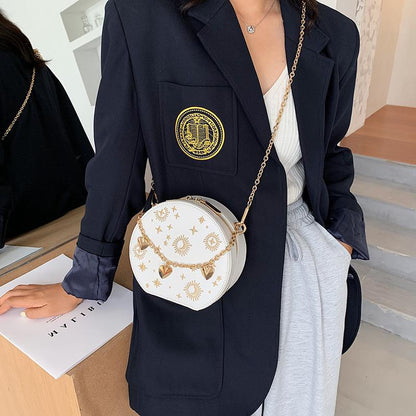 Women's Fashion Vintage Chain Embroidered Shoulder Messenger Bag