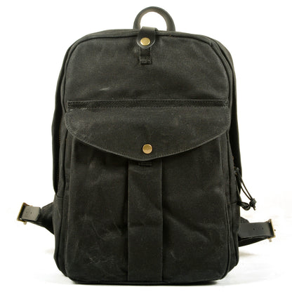 retro outdoor large capacity canvas stitching backpack