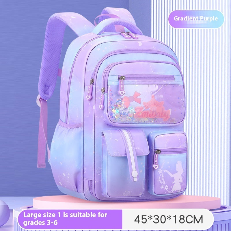 Cute Cartoon Large Capacity Spine Protection Children's Load Reducing Schoolbags