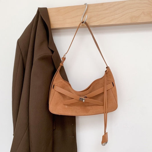 Large-Capacity Tote Bag In Matte Cowhide, Shoulder Or Crossbody Style