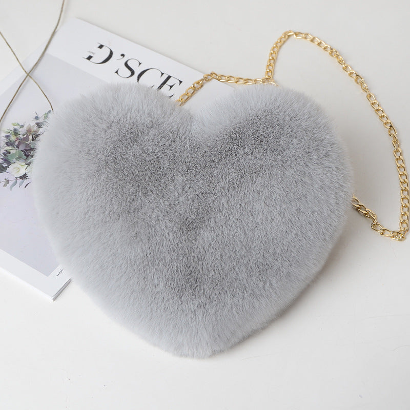 love bags for women plush chain shoulder bags valentines day party bag