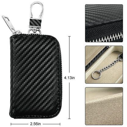 car shield zipper carbon fiber keys box