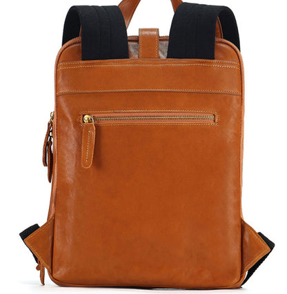 Multi-laminated Retro Genuine Leather Backpack