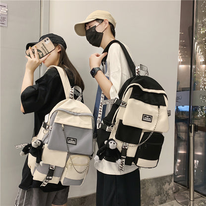 junior high school college students backpack