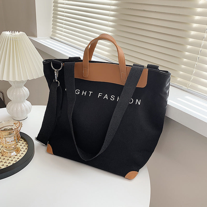 canvas shoulder bag women ins fashion messenger crossbody bags large capacity totes handbag