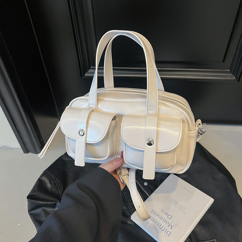 large capacity womens fashion shoulder messenger portable boston bag