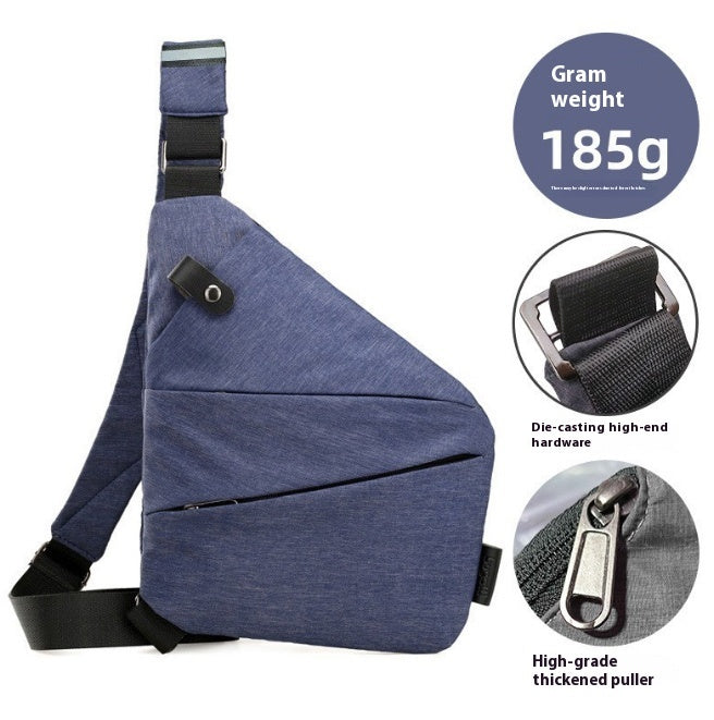 mens nylon lightweight simple large capacity crossbody bag