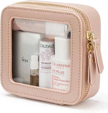 transparent pu cosmetic bag small cosmetics storage bag