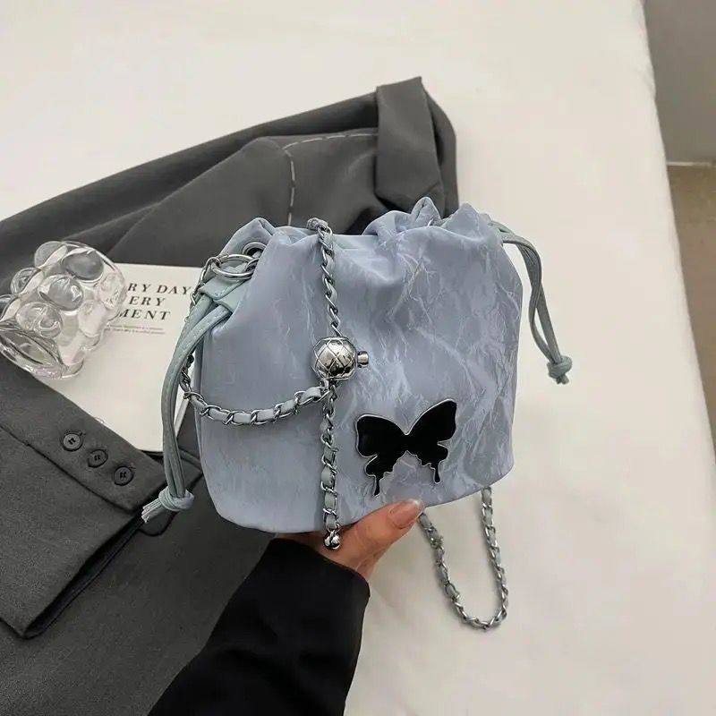 designer chain crossbody fashion bucket bag