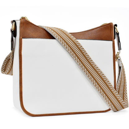 wide shoulder strap large capacity multi functional stitching shoulder bag