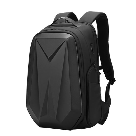 casual mens backpack large capacity hard shell business travel