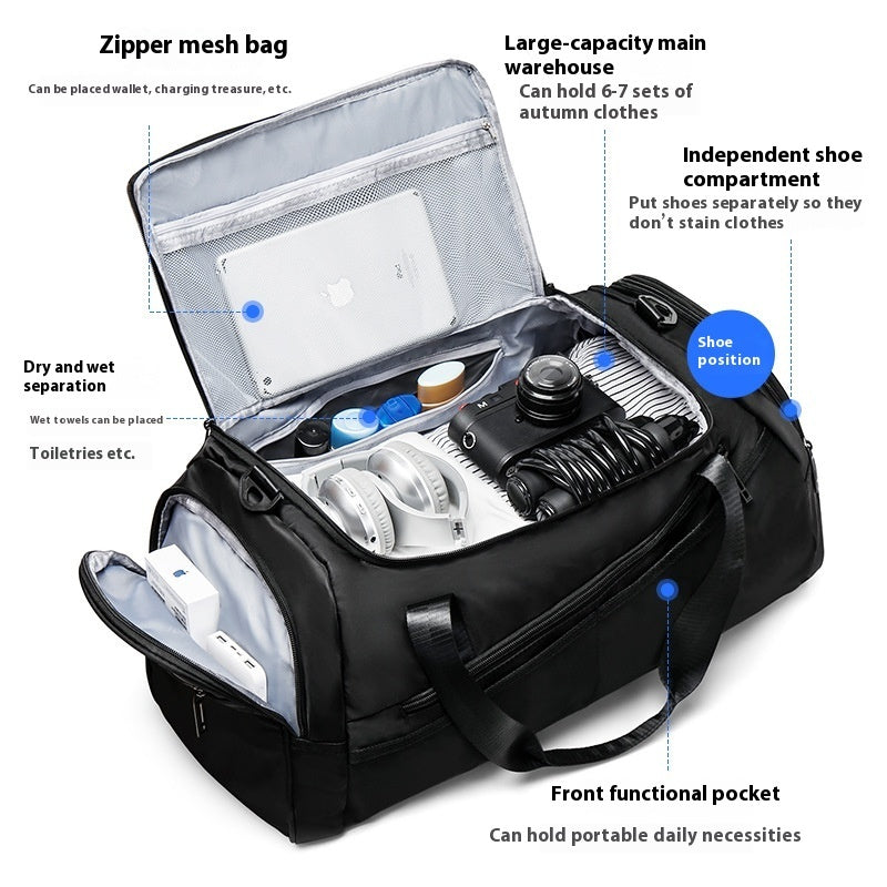 mens large capacity travel dry wet separation fitness sports training portable messenger bag