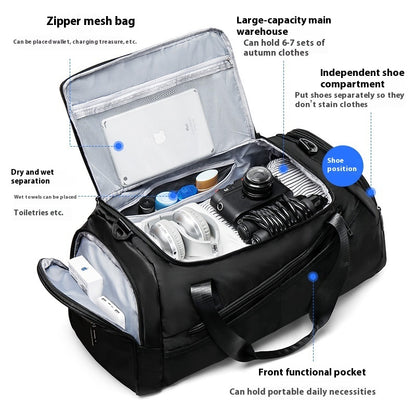 mens large capacity travel dry wet separation fitness sports training portable messenger bag