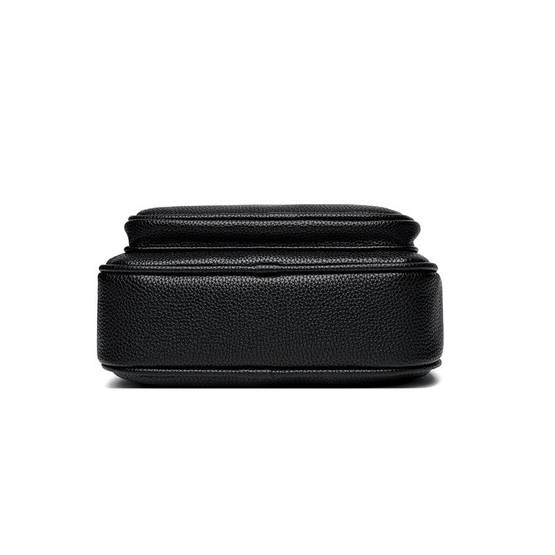 simple and versatile crossbody texture multi layer small square bag
