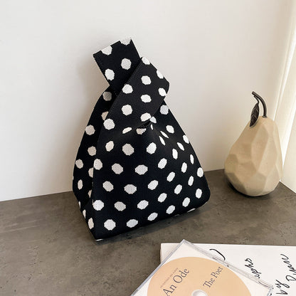 Cute Cartoon Wool Kitty Knitted Bag Women's Off-street Handbag