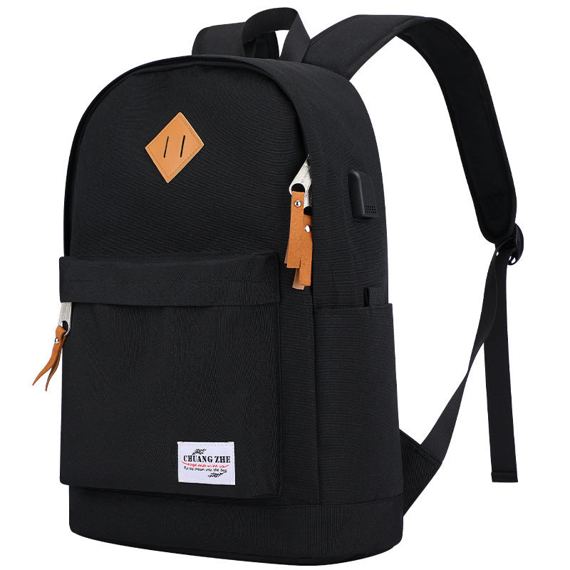 straight hair junior high school student backpack