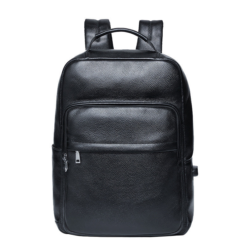 first layer cowhide backpack mens business computer bag