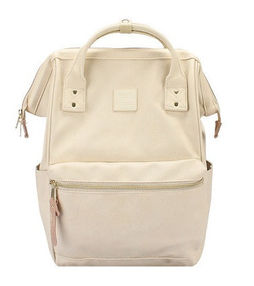 portable contrast color macaron student schoolbag