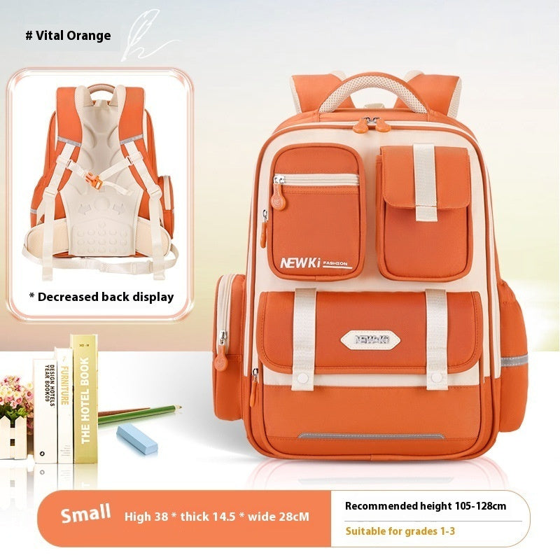 Children's Spine Protection Good-looking Multi-compartment Burden Reduction Schoolbag