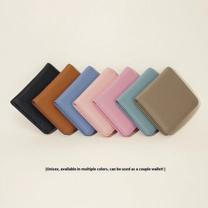 simple womens two fold ultra thin practical couple wallet