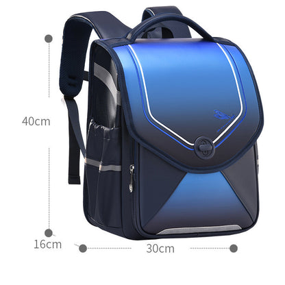 new student clamshell schoolbag with large capacity and waterproof