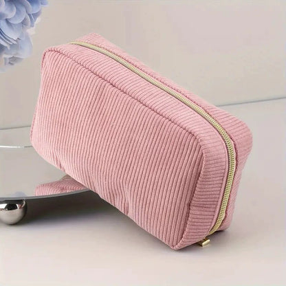 fashion corduroy storage cosmetic bag