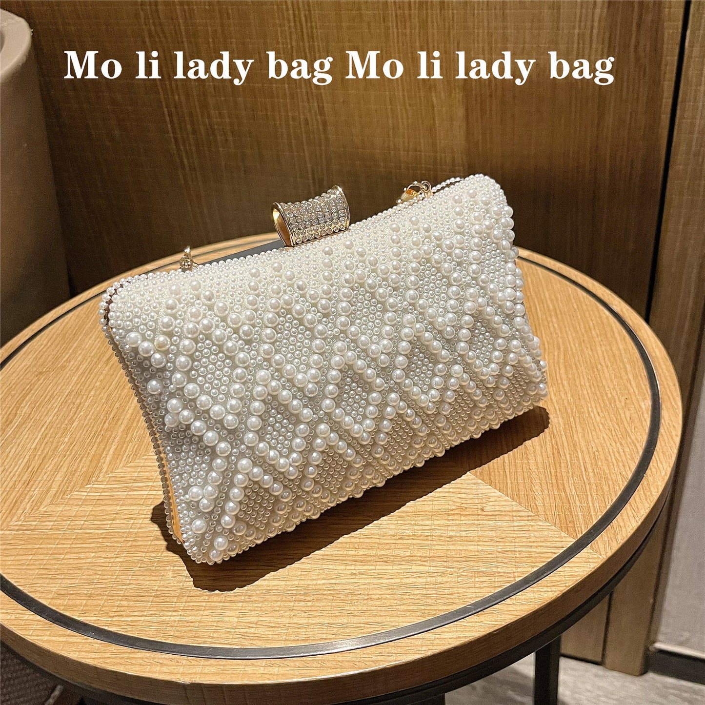 clutch temperament ladies banquet pearl bag