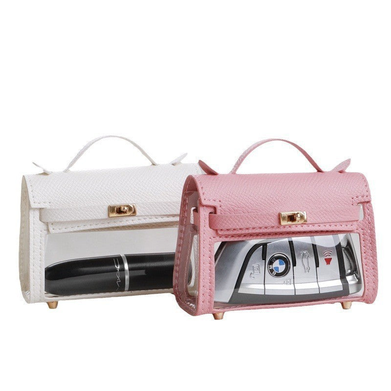 internet celebrity transparent handbag cross body bag storage bag