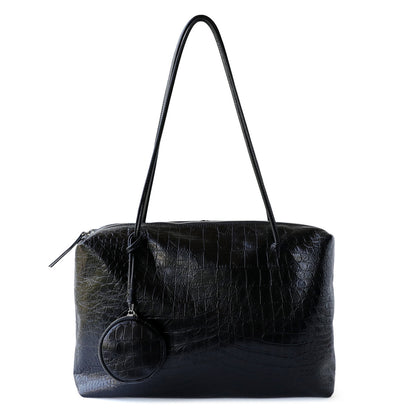 High-Capacity Versatile Womens Leather Shoulder Bag