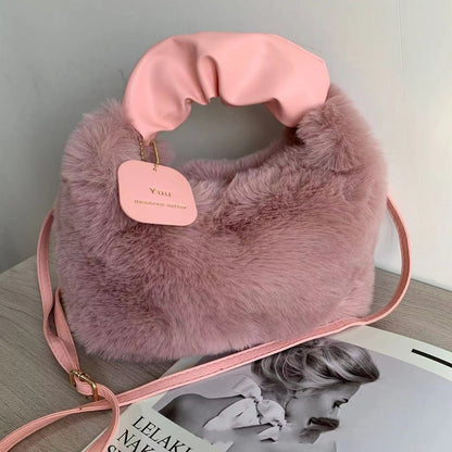 plush bag womens shoulder crossbody handbag