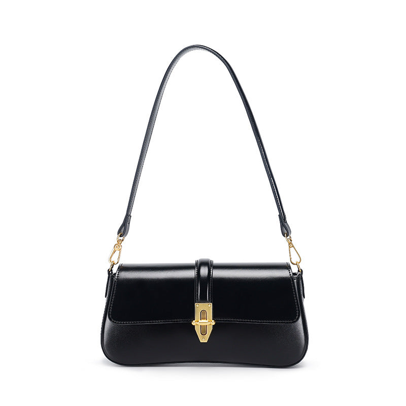 advanced texture wild baguette armpit crossbody leather womens bag