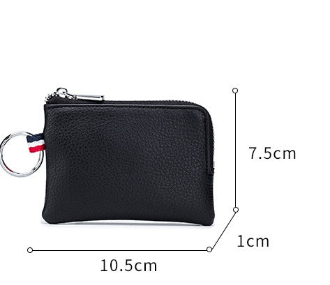 mens coin purse european and american leather mini wallet soft leather zip coin driving license key case card holder ultra thin