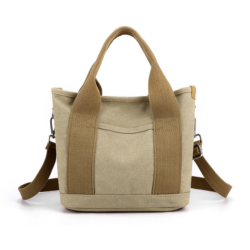 trendy all match simple fashion korean style large capacity commute leisure canvas bag