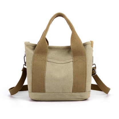 trendy all match simple fashion korean style large capacity commute leisure canvas bag