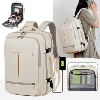 large capacity backpack for women men multiple pockets and zippers versatile computer bags business travel backpack