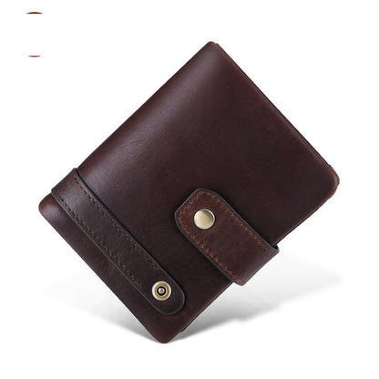 multi card retro crazy horse leather wallet