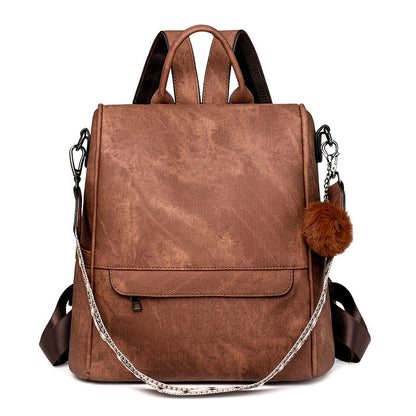 female daily versatile casual pu backpack