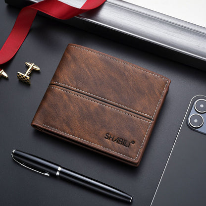 mens short business simple fashion soft wallet