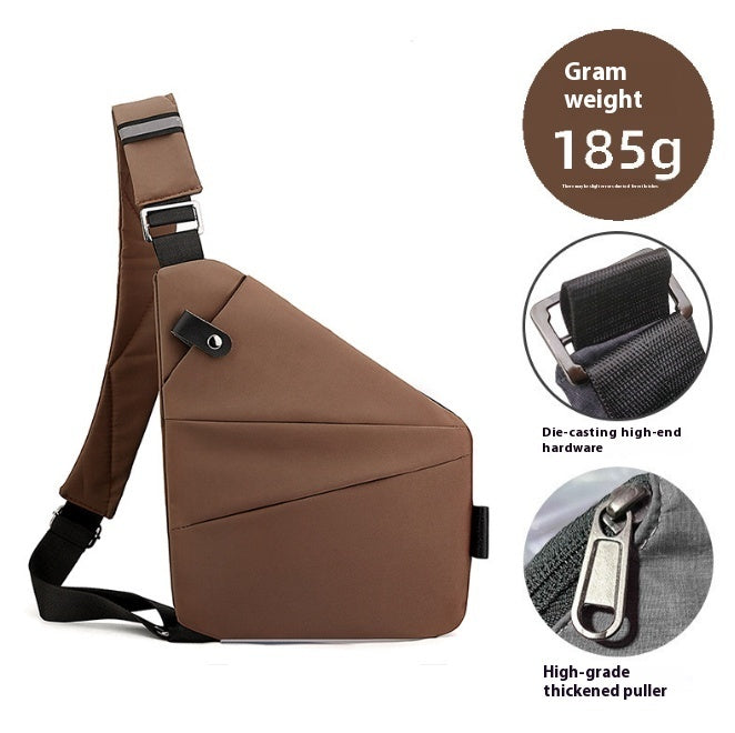 mens nylon lightweight simple large capacity crossbody bag