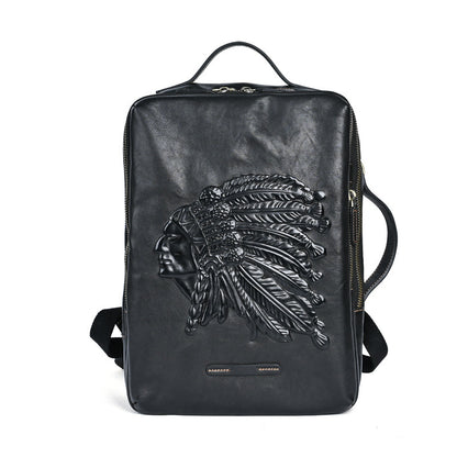 first layer cowhide mens backpack 1