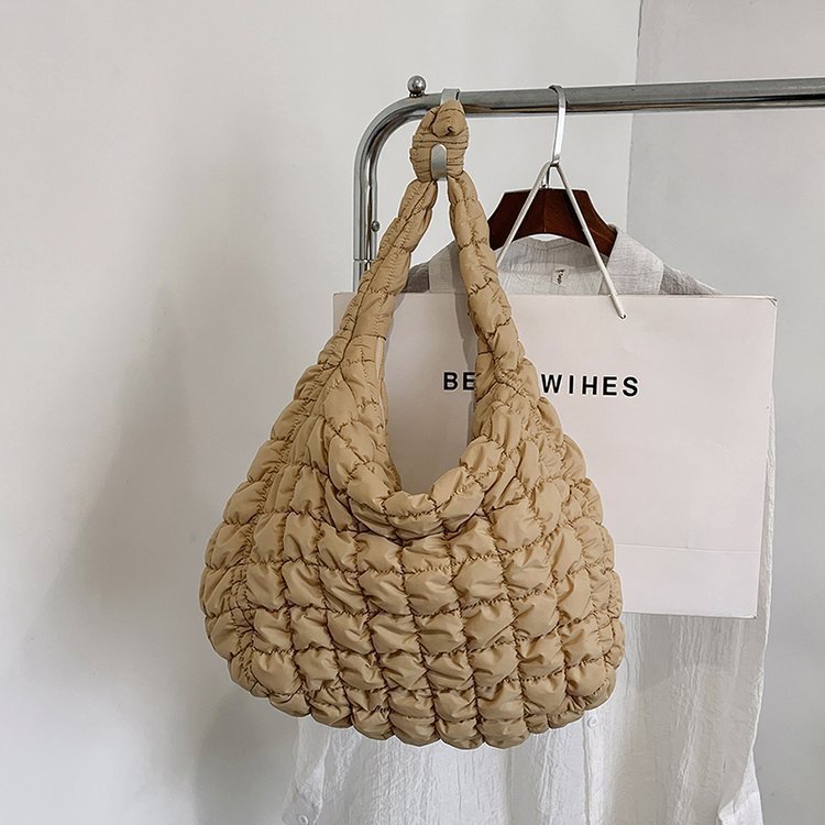 pleated cloud bag fashion shoulder portable large capacity