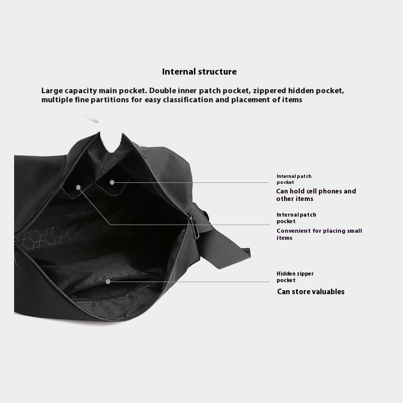 mens shoulder bag simple and lightweight water repellent sports leisure bag