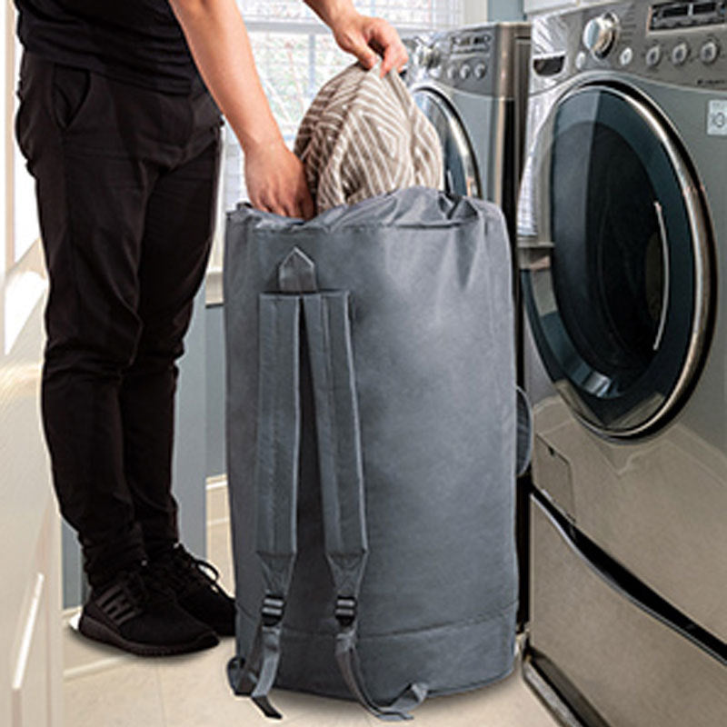 large capacity dirty clothes carrier hanging laundry backpack buggy bag multifunctional