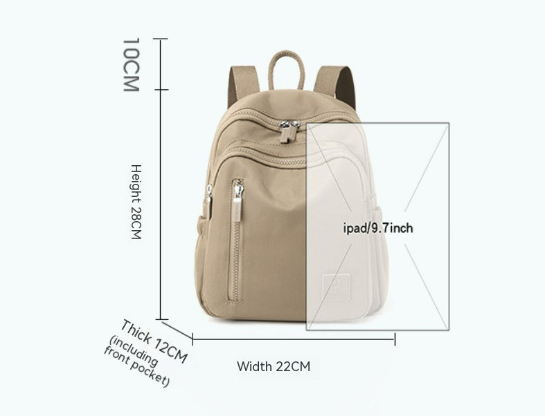 new nylon water repellent large capacity backpack female lightweight backpack